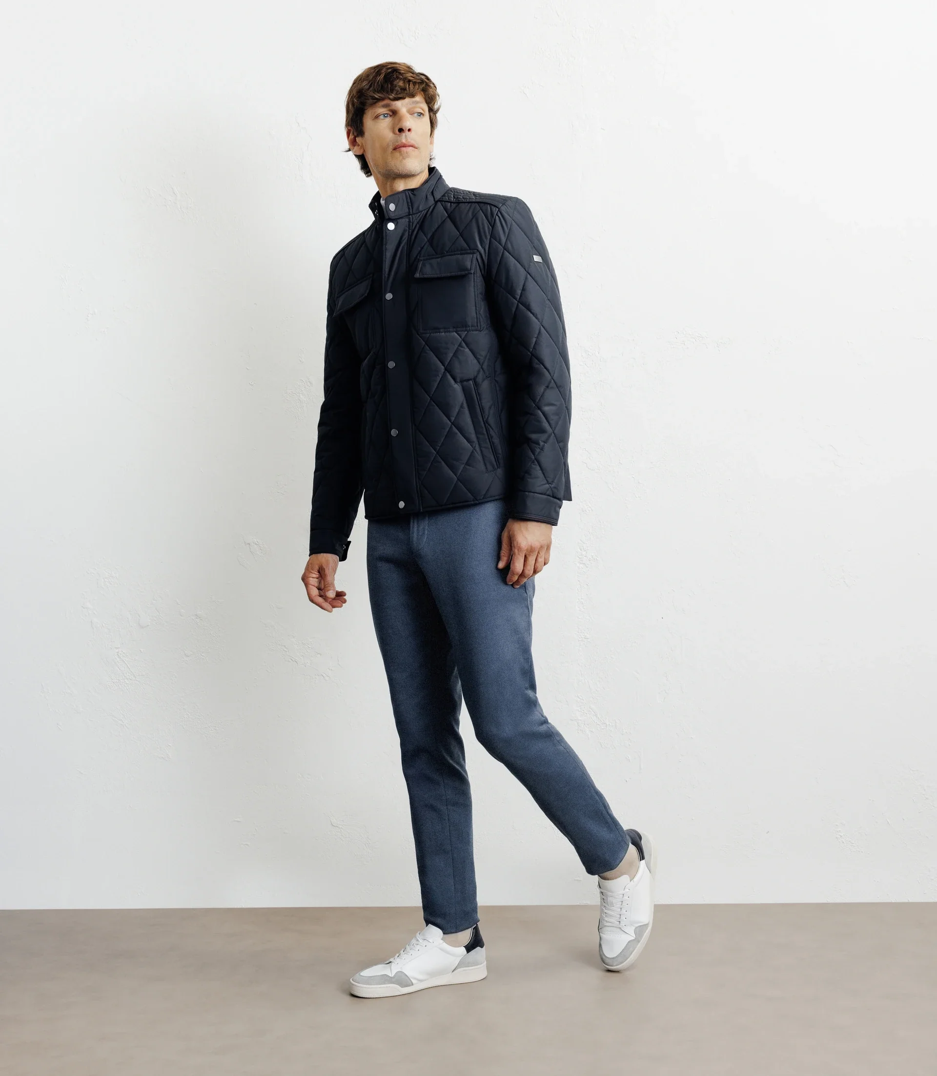 Blouson col chemise marine - Image 3