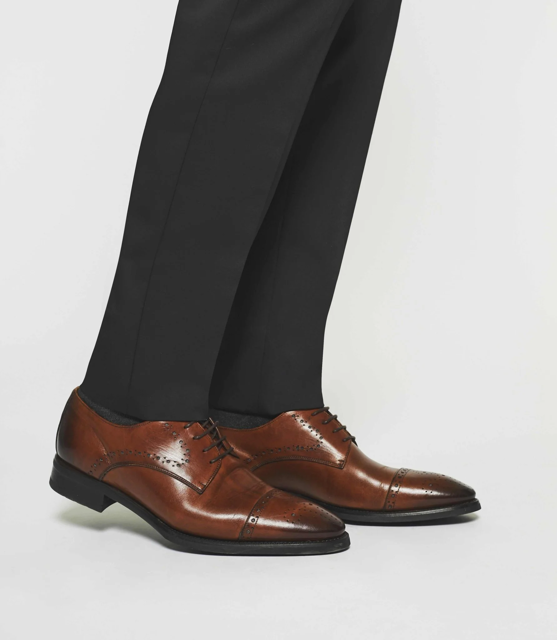 Derby couture en cuir marron clair OCTAVIO - Image 5