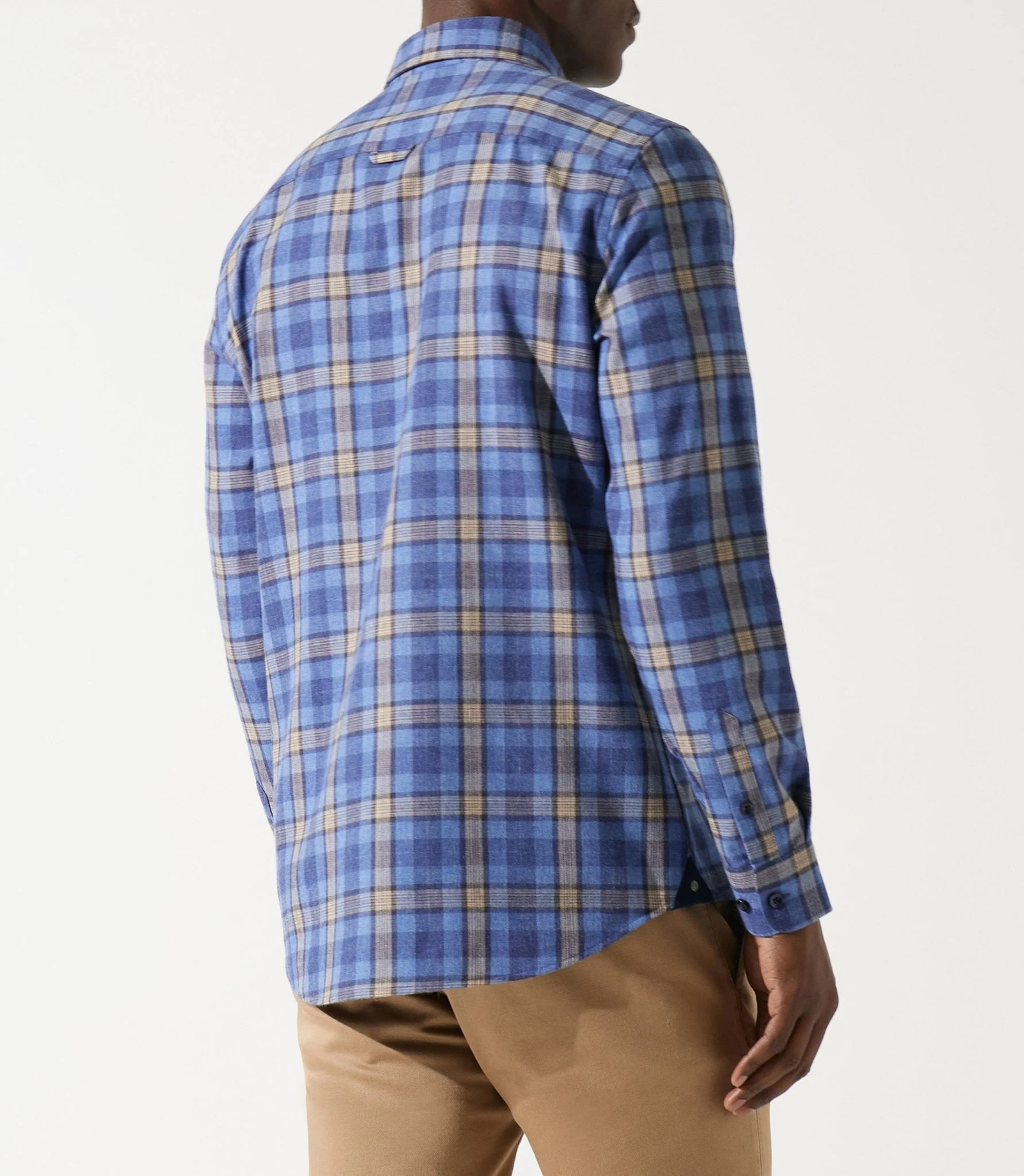 Chemise à carreaux bleu JORIS - Image 3