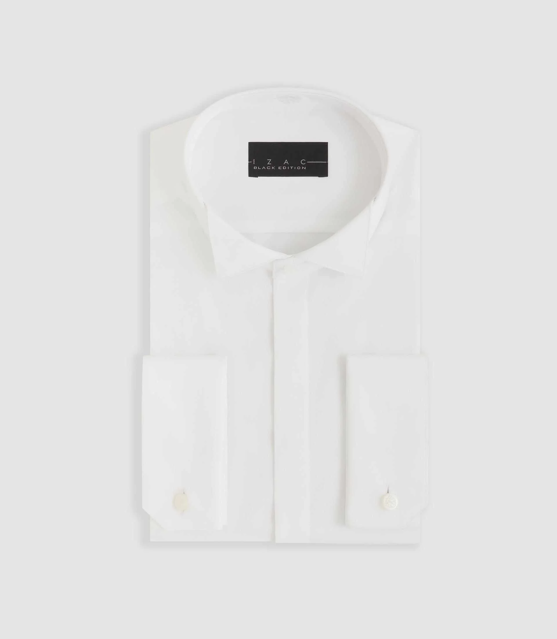 Chemise de cérémonie en satin blanc METAPHOR - Image 3