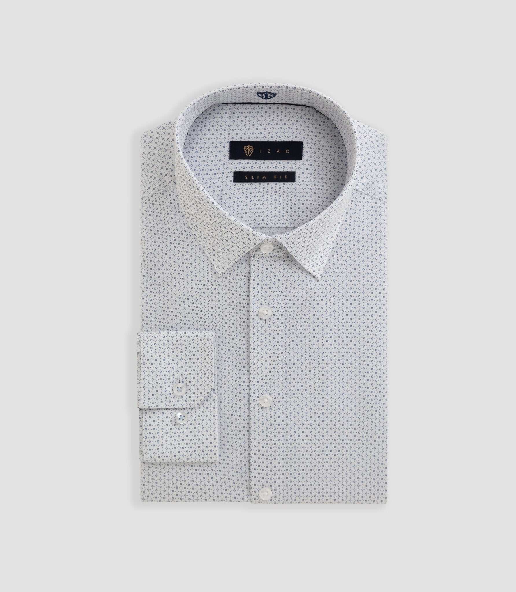 Chemise imprimée micro motif blanche "Bonniface" - Image 3