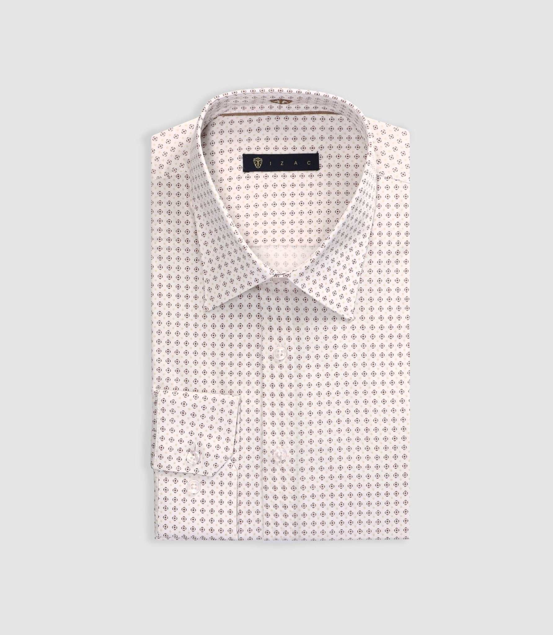 Chemise à imprimé micro motifs blanc PEDRO - Image 3