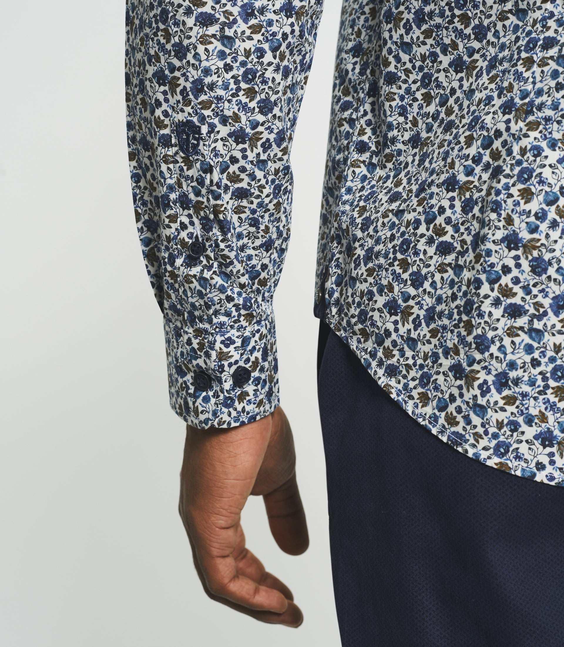 Chemise à imprimé bleu JOANI - Image 3