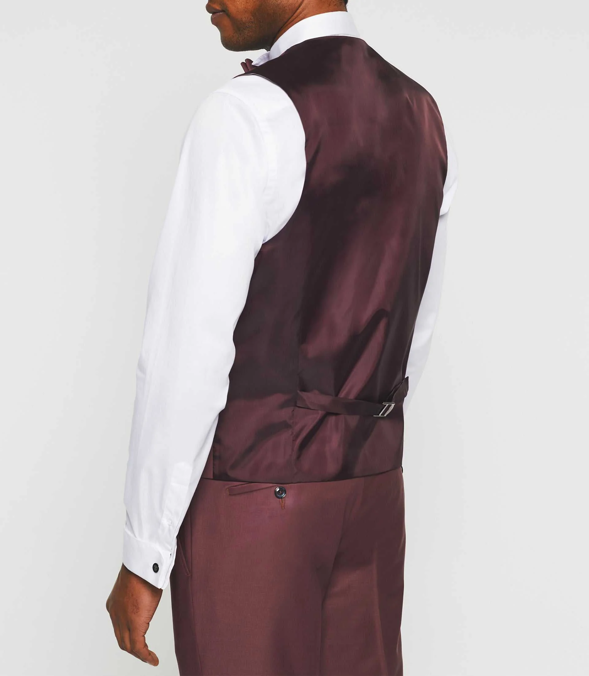 Gilet de costume framboise "Jfavori 2" - Image 4